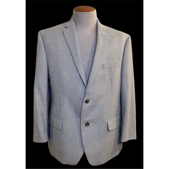 Michael Kors 2-Button Blazer Sz. 44S Houndstooth Check Lined Medium Weight - Picture 2 of 12